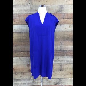 Madewell Women’s Bright Blue V-neck Shift Dress‎ XS